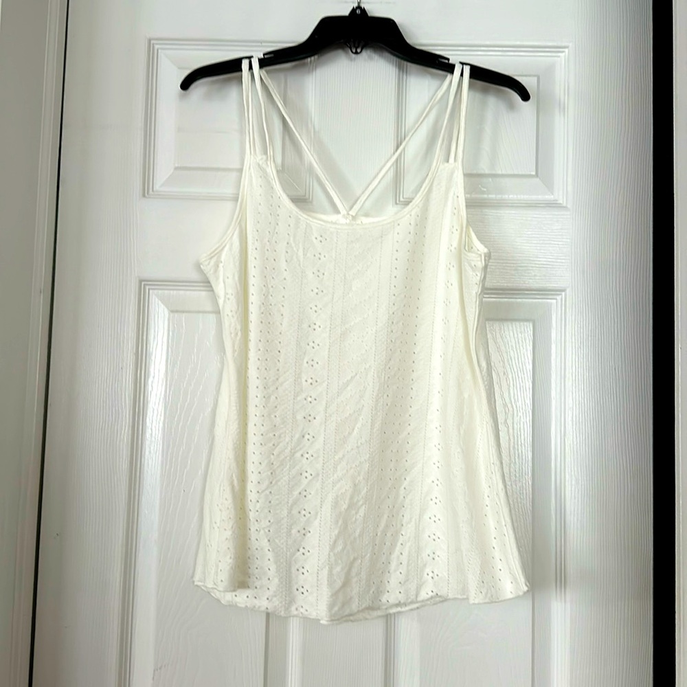White cute cami flowing blouse